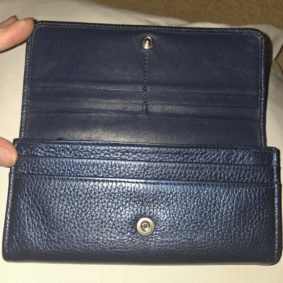 Jimmy Choo Navy Blue Star Studded Long Wallet - Picture 5 of 15